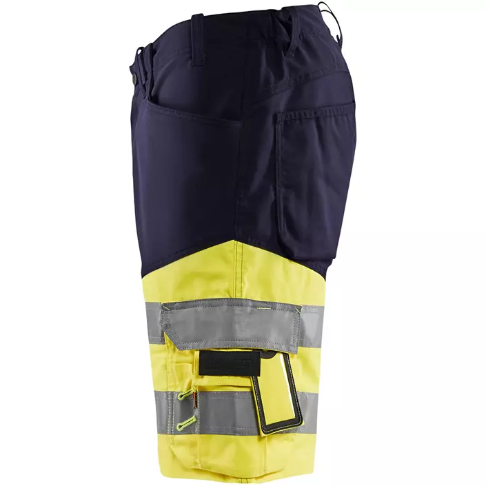Blåkläder work shorts, Marine/Hi-Vis yellow, large image number 3