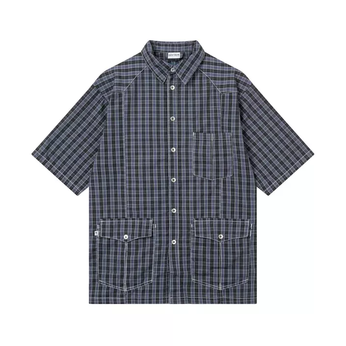 Kentaur short-sleeved  shirt, Black/Blue checkered, large image number 0