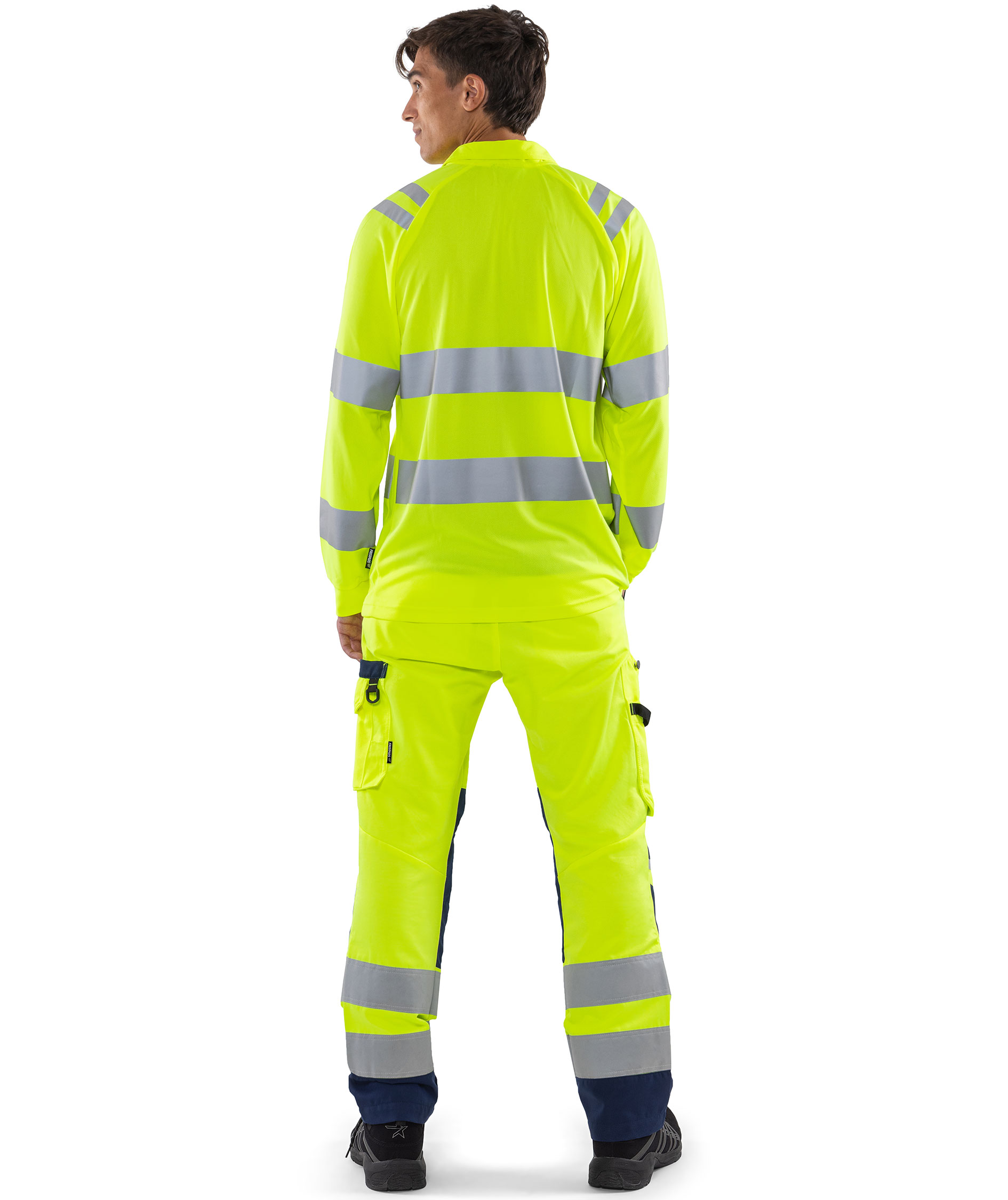 Fristads long-sleeved polo shirt 7864 GPST, Hi-Vis Yellow, large image number 3