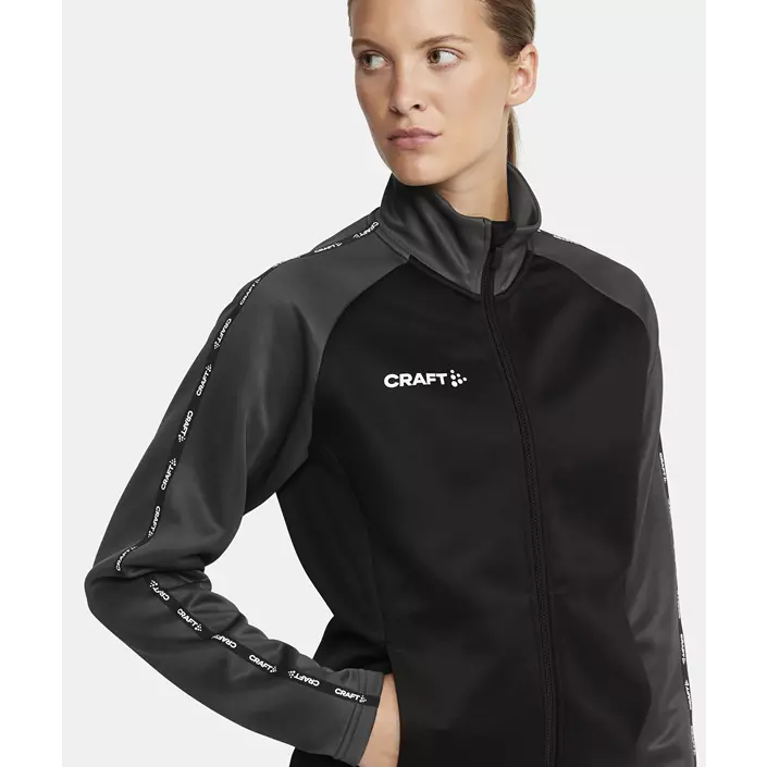 Craft Squad 2.0 women's cardigan, Black/Granite, large image number 3