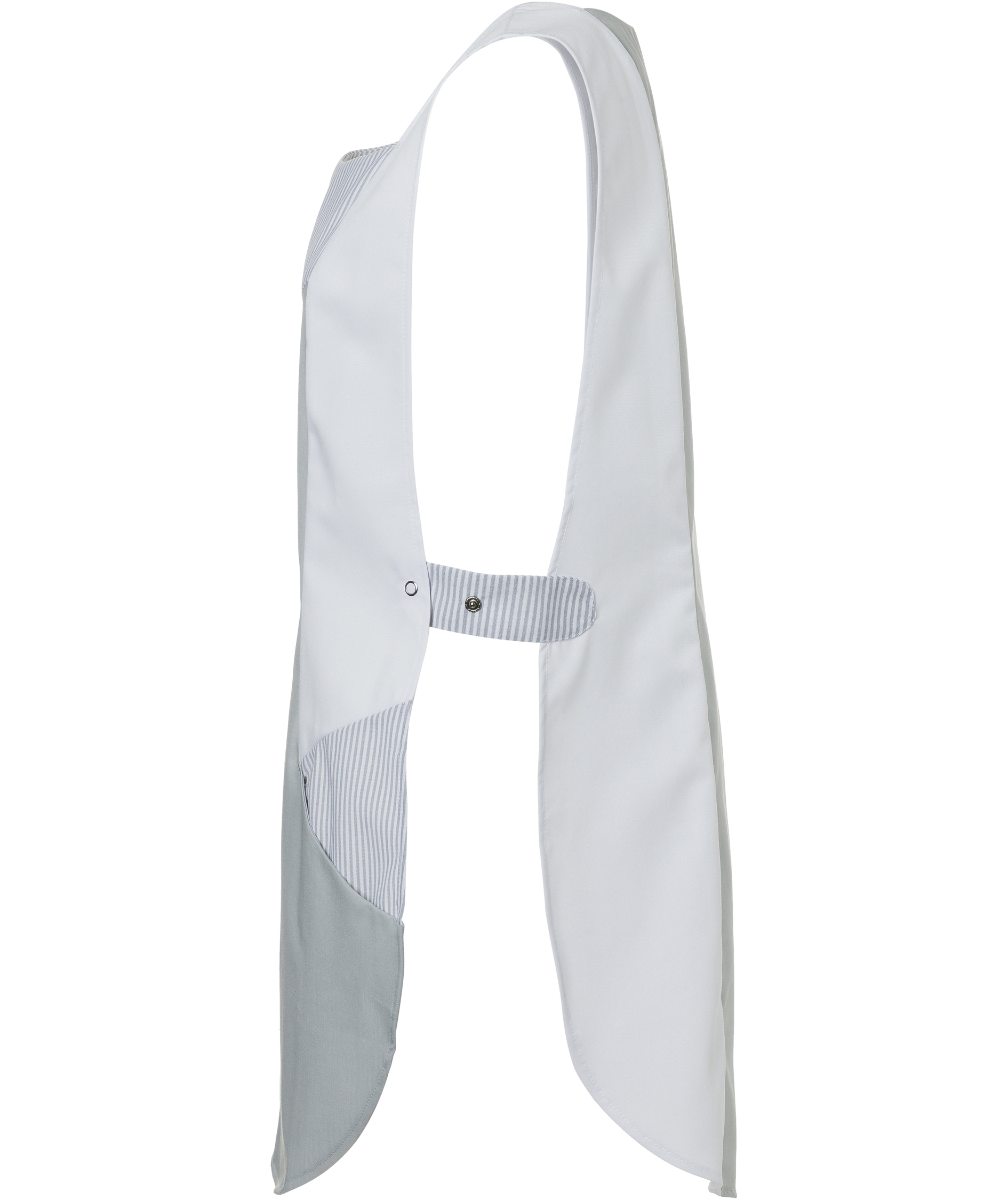 Karlowsky Laila women's sandwich apron, Light grey/white, large image number 3