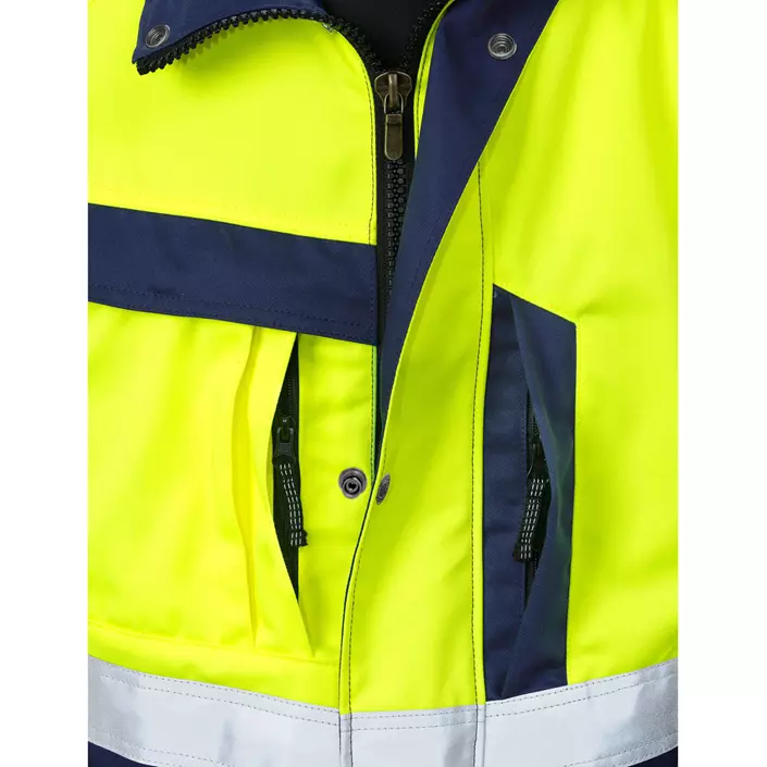Fristads work jacket 4026, Hi-vis Yellow/Marine, large image number 3