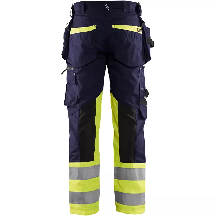 Blåkläder håndverksbukse X1900, Marine/Hi-Vis gul, large image number 2