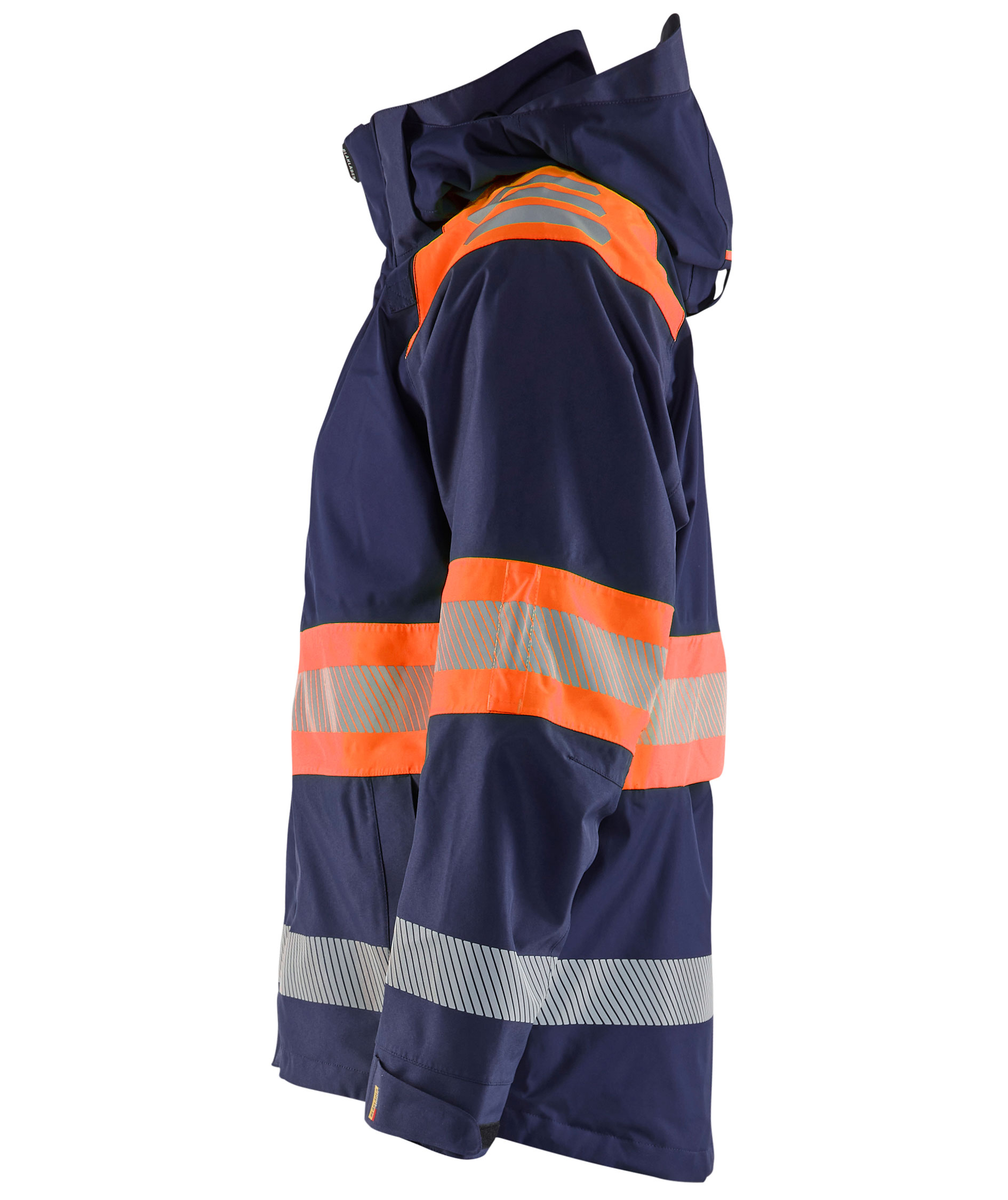 Bl&aring;kl&auml;der shell jacket, Marine/Hi-Vis Orange, large image number 3