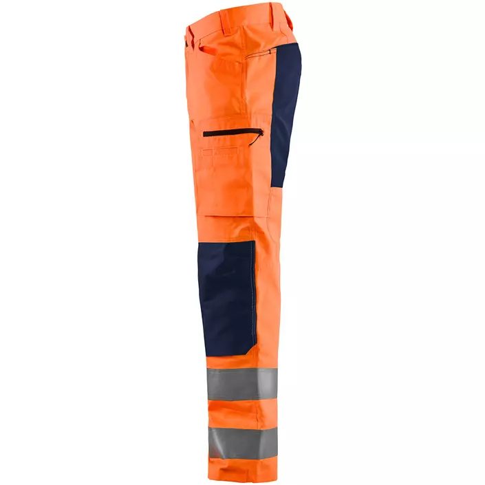 Blåkläder arbejdsbukser, Hi-vis Orange/Marine, large image number 2