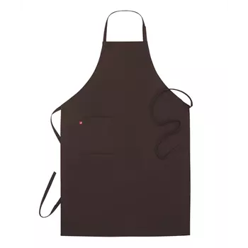 Segers 2337 bib apron with pocket, Dark Brown