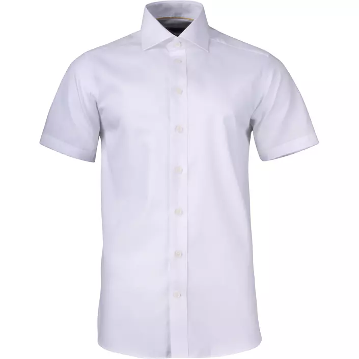 J. Harvest & Frost Twill Yellow Bow 50 Slim fit kortärmad skjorta, White, large image number 0