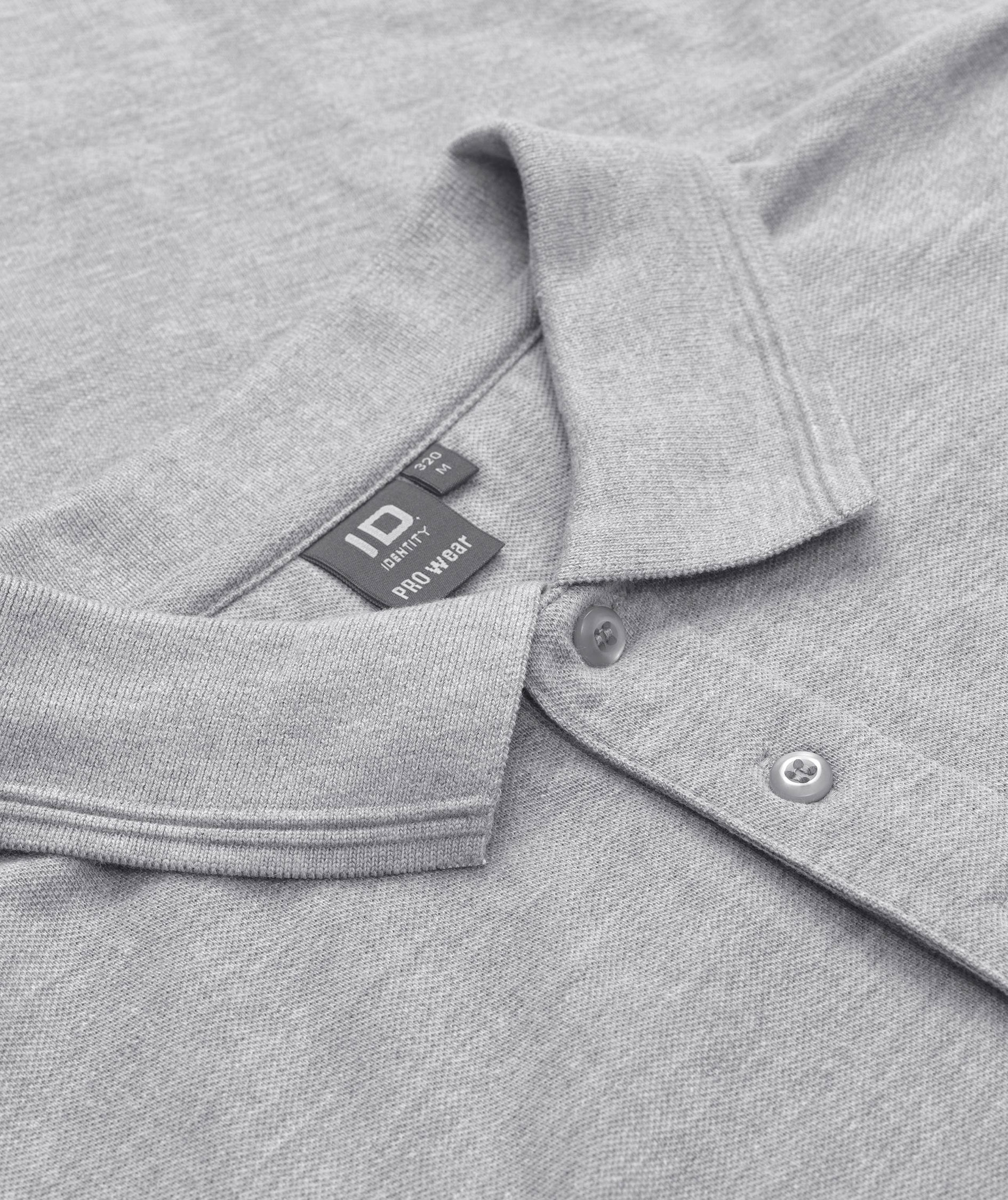 ID PRO Wear Polo shirt with chest pocket, Grey Melange, large image number 3