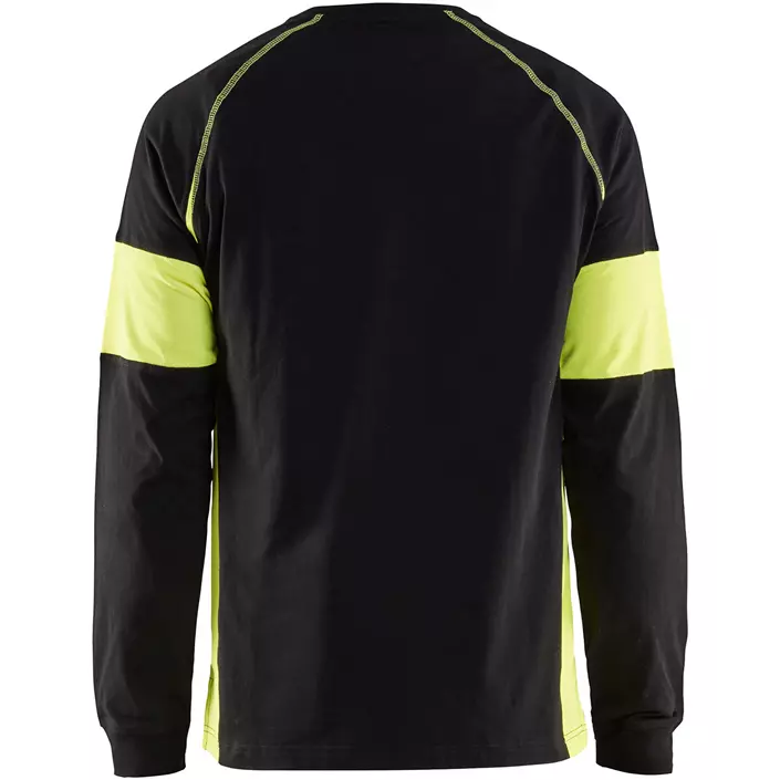 Blåkläder langärmliges T-Shirt, Schwarz/Hi-Vis Gelb, large image number 1