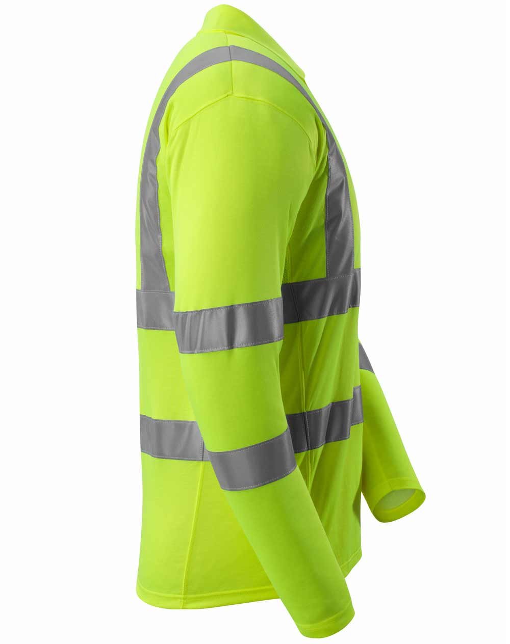 Mascot Safe Classic lang&aelig;rmet polo T-shirt, Hi-Vis&nbsp;Gul, large image number 3