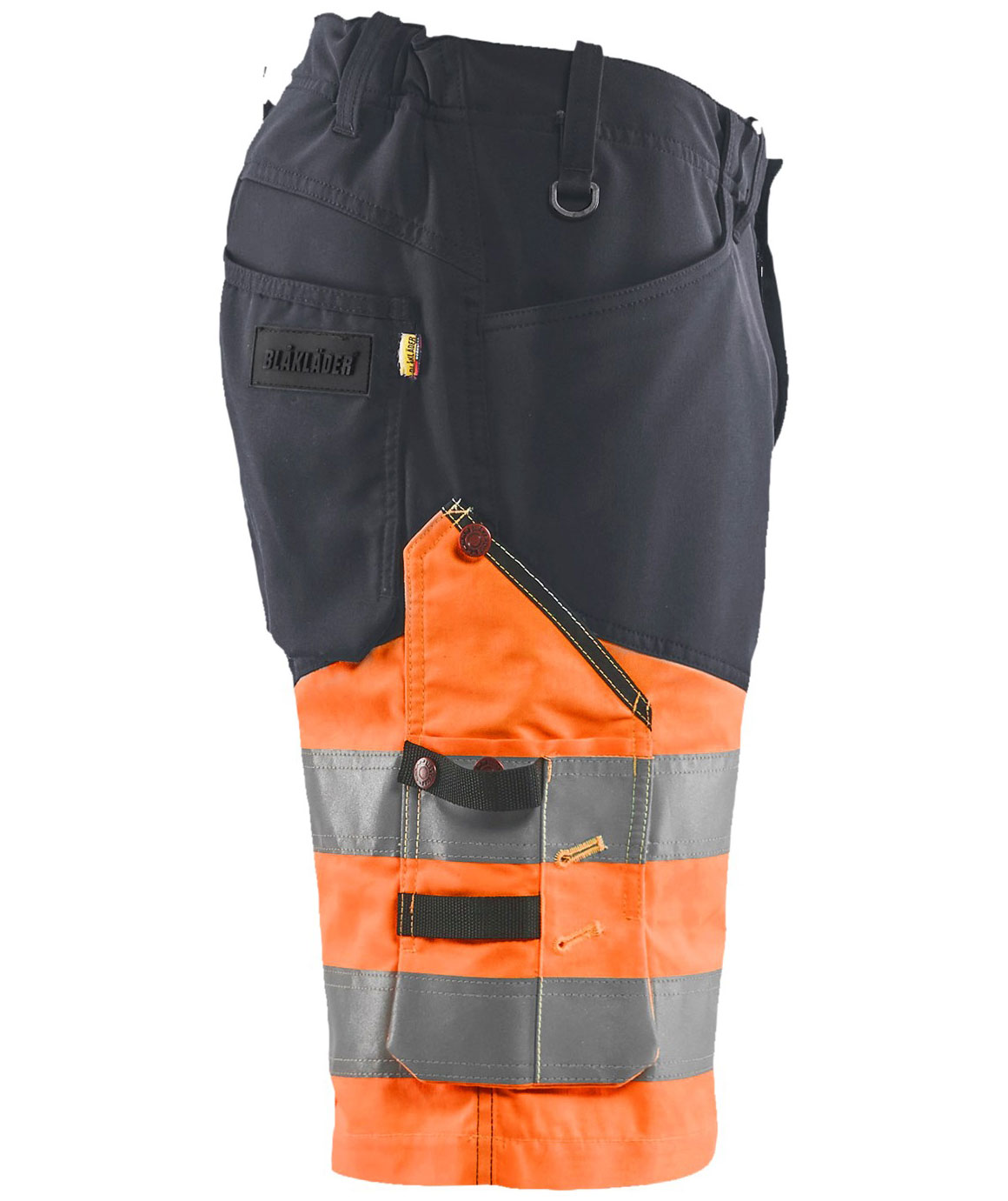 Bl&aring;kl&auml;der Arbeitsshorts, Mittelgrau/Hi-Vis Orange, large image number 2