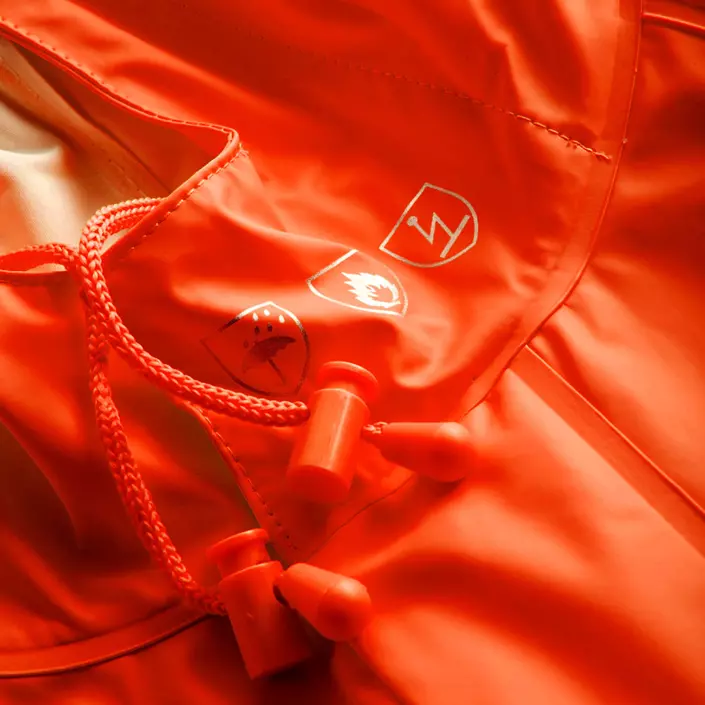 Lyngsøe Multinorm PU regndragt, Hi-vis Orange, large image number 1