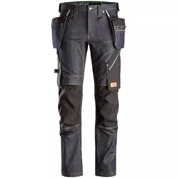 Snickers FlexiWork denim craftsman trousers 6955, Denim/Black