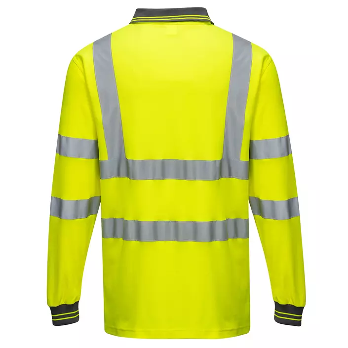 Portwest long-sleeved polo T-shirt, Hi-Vis Yellow, large image number 1