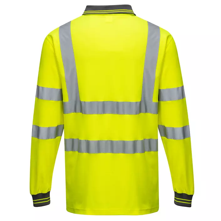 Portwest long-sleeved polo T-shirt, Hi-Vis Yellow, large image number 1