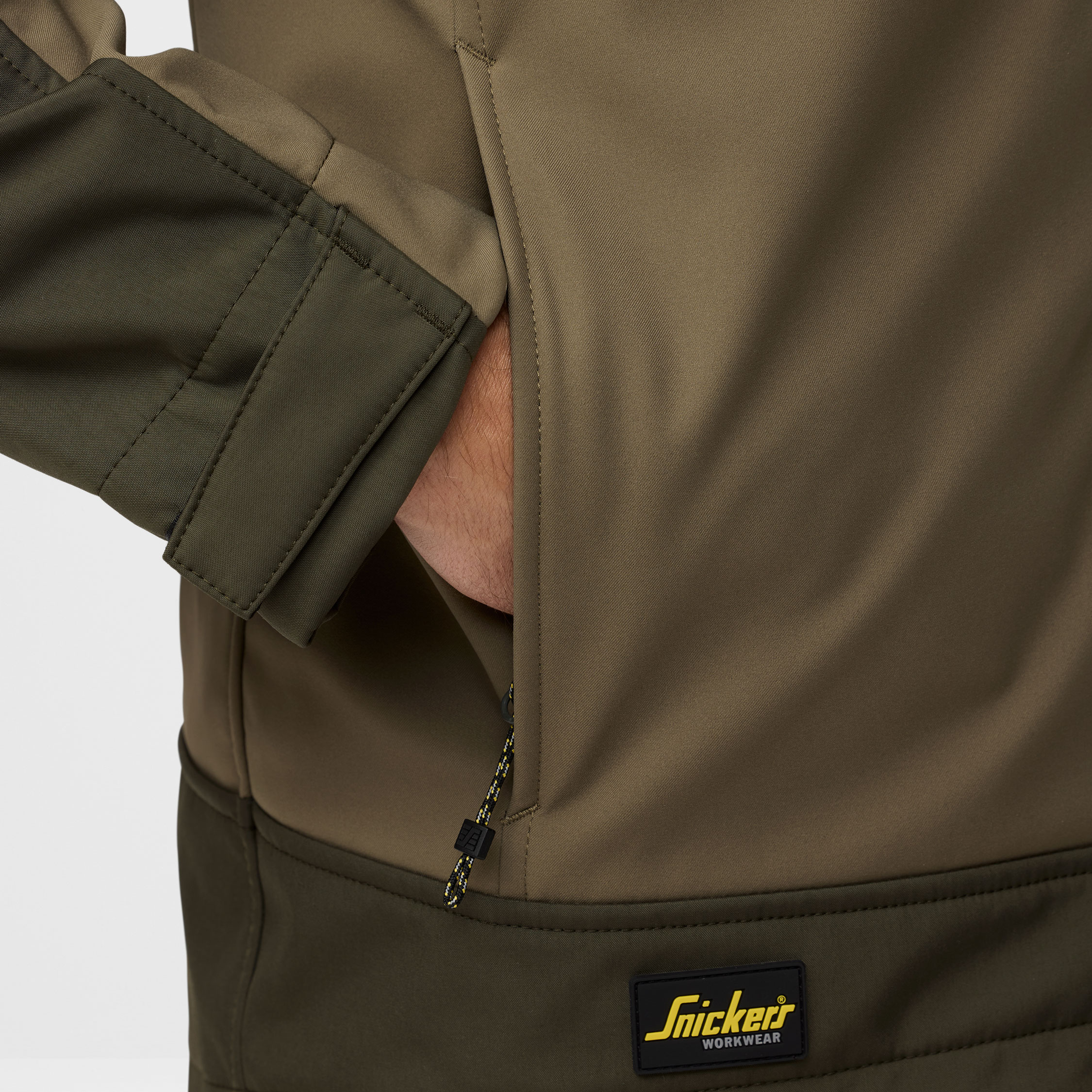 Snickers AllroundWork softshell jacket 1226, Khaki Green/Dark Khaki Green, large image number 7