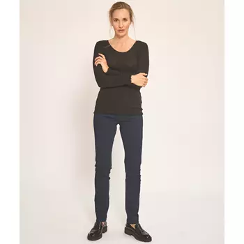 Claire Woman women's long-sleeved T-shirt with merino wool, Black