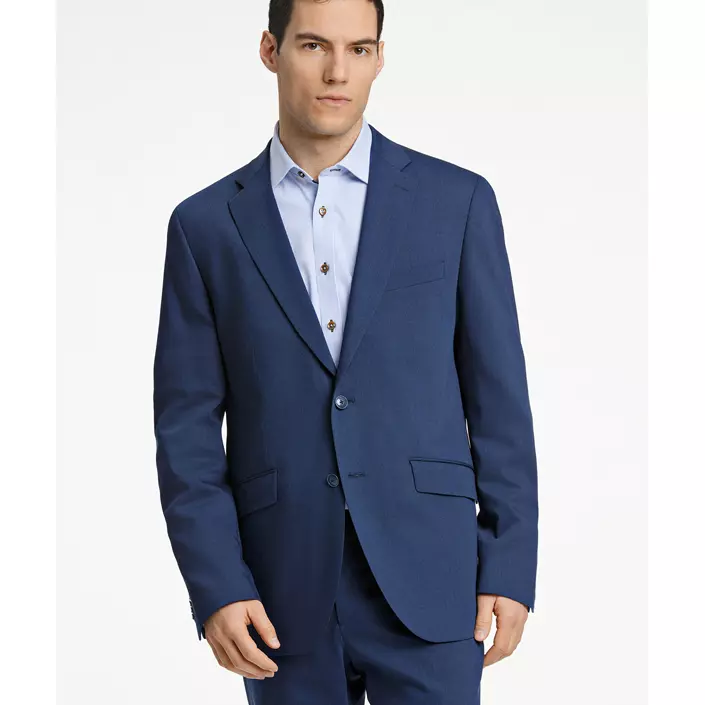 Lindbergh Modern fit kavaj med ull, Mid Navy Mel, large image number 5