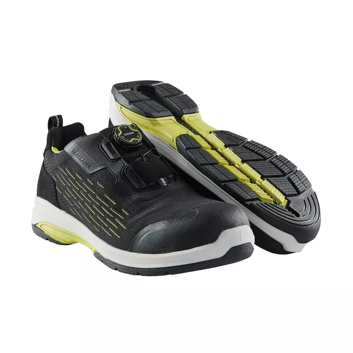 Blåkläder Cradle safety shoes S1P, Black/Hi-Vis Yellow, large image number 1