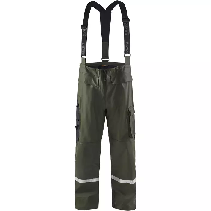 Blåkläder rain trousers 1302, Green, large image number 0