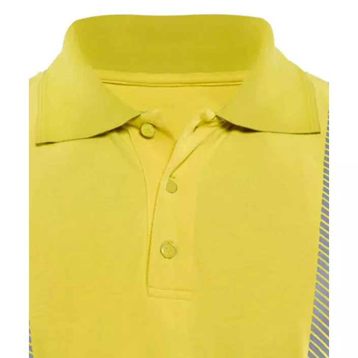 Blåkläder Multinorm langermet polo T-skjorte, Hi-Vis Gul, large image number 2