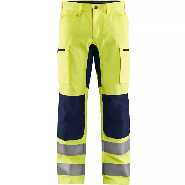 Blåkläder work trousers, Hi-vis Yellow/Marine, large image number 0