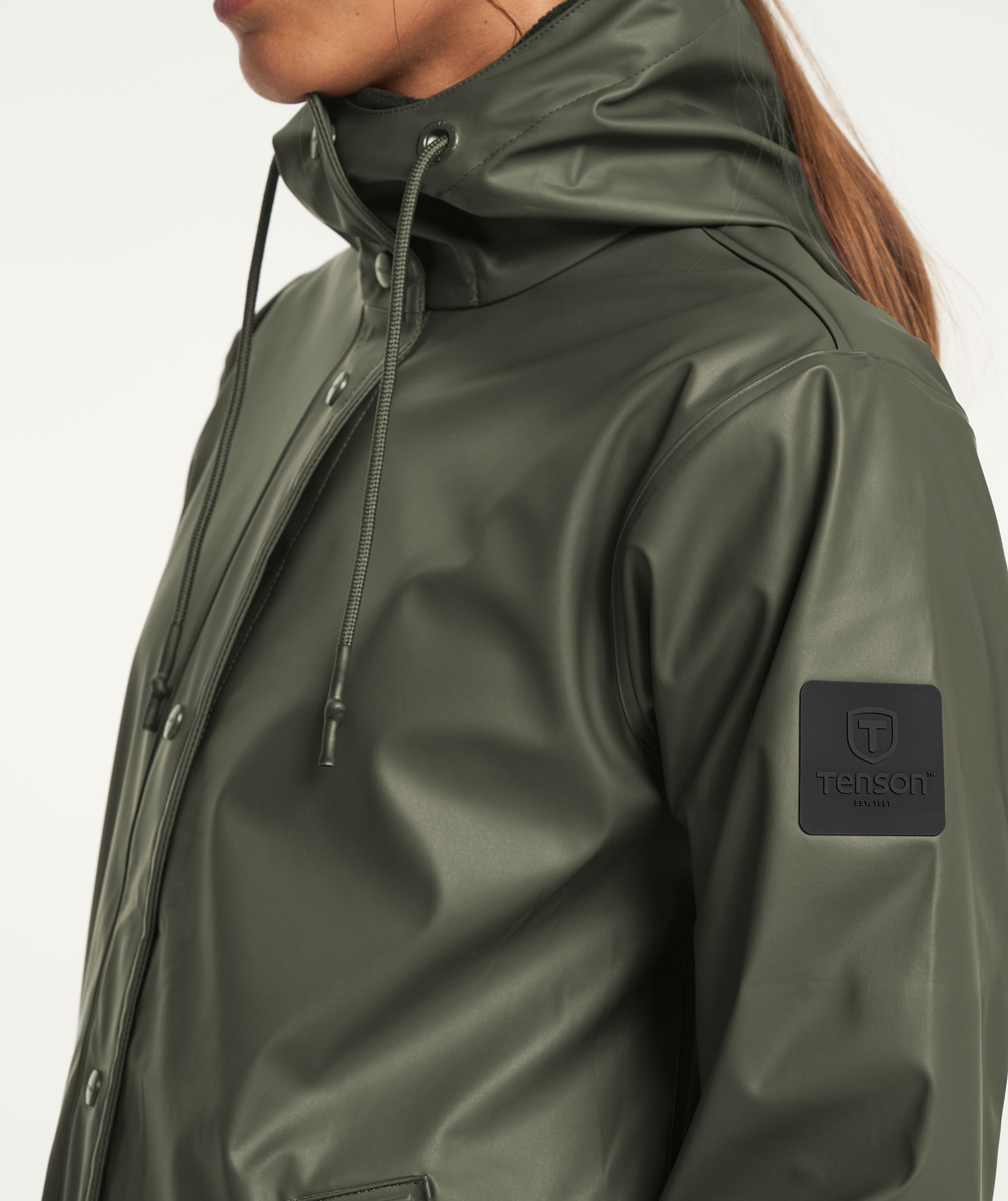 Tenson Apelviken regnjacka dam, Olivgr&ouml;n, large image number 6