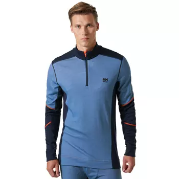 Helly Hansen Lifa half zip undershirt with merino wool, Navy/Stone blue