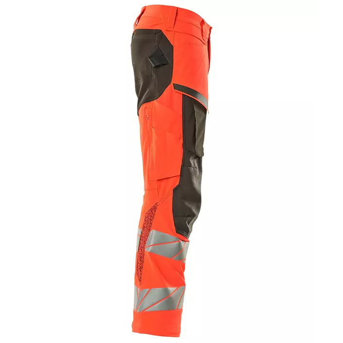 Mascot Accelerate Safe work trousers full stretch, Hi-vis red/Dark anthracite, large image number 4