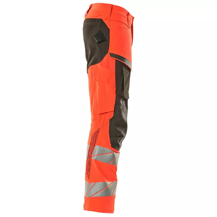 Mascot Accelerate Safe Arbeitshose full Stretch, Hi-vis Rot/dunkles Anthrazit, large image number 4