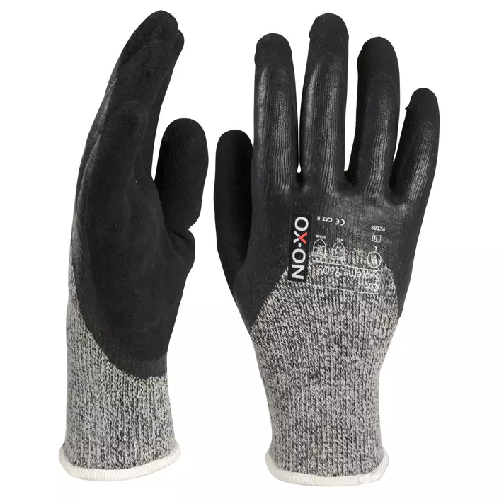 OX-ON Cut Supreme 9603 wintergloves with cut resistance Cut D, Black/Grey, large image number 2