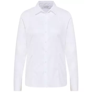Eterna Satin Stretch ladies shirt - Modern Fit, White