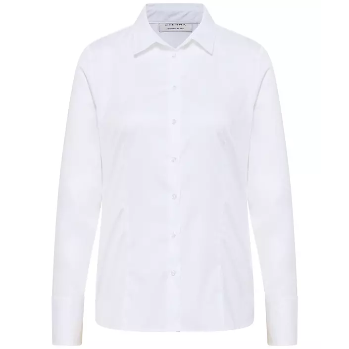 Eterna Satin Stretch dameskjorte - Modern Fit, White , large image number 0