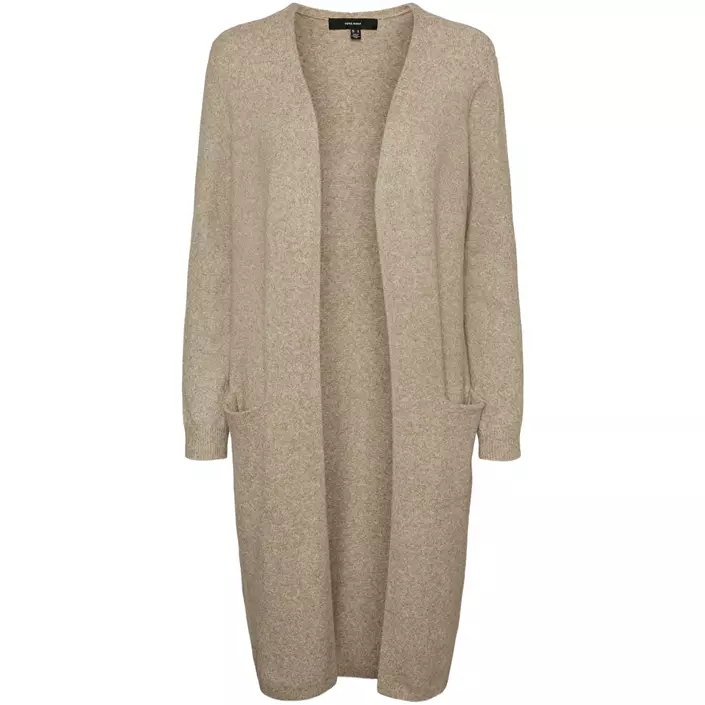 Vero Moda VMDOFFY lång stickad cardigan dam, Sepia Tint, large image number 0