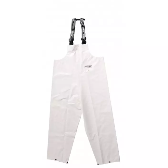 Ocean Offshore rain bib and brace trousers, White, large image number 0
