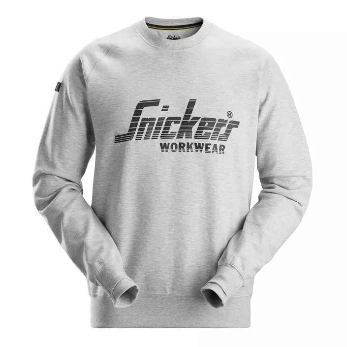 Snickers logo sweatshirt 2892, Ljusgrå fläckig, large image number 0