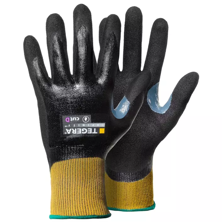 Tegera 8812 Infinity cut protection gloves Cut D, Black/Yellow, large image number 0