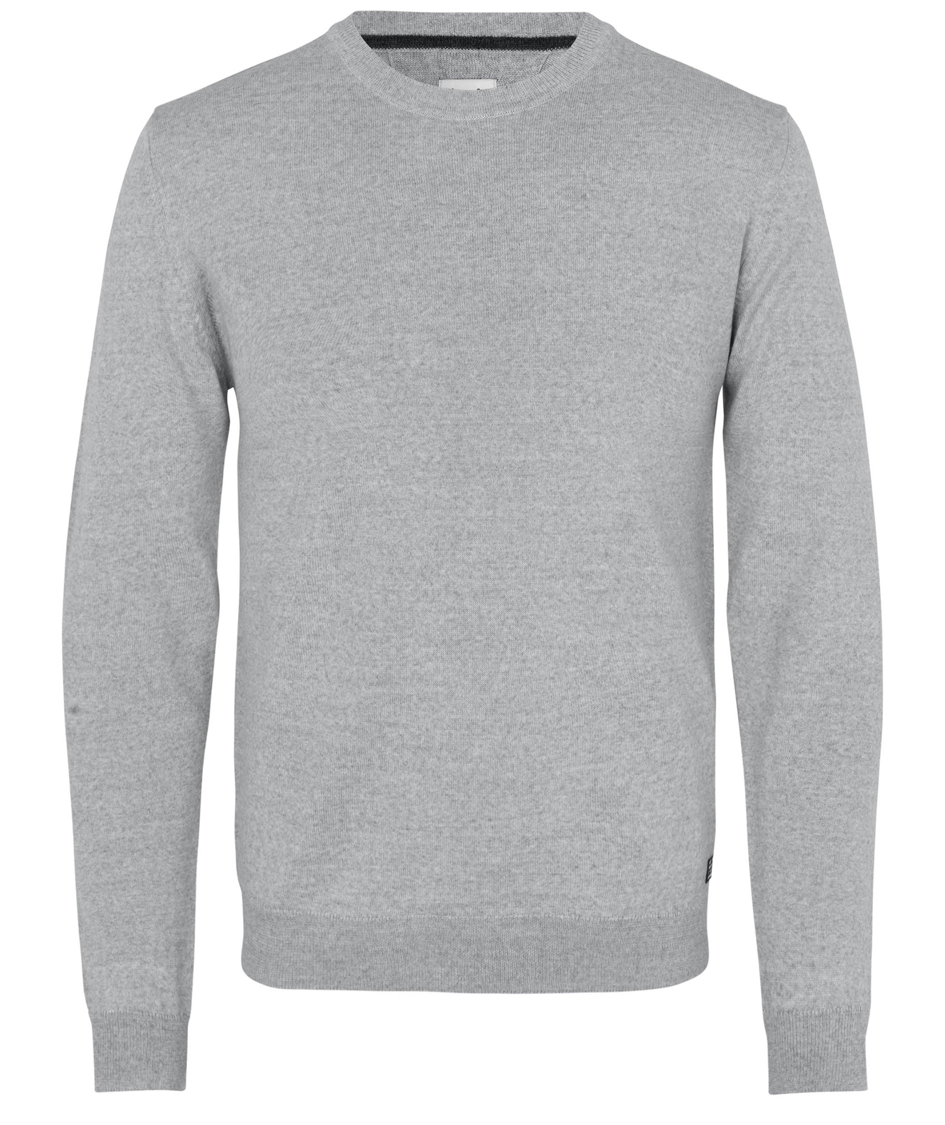 Seven Seas knitted pullover with merino wool, Light Grey Melange, Light Grey Melange, swatch