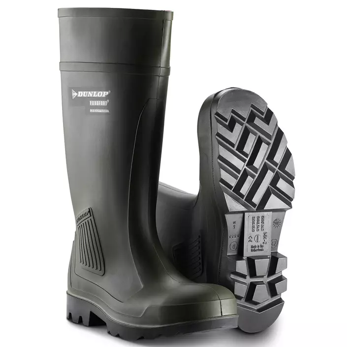 Dunlop Purofort professionel gummistøvler O4, Grøn, large image number 0