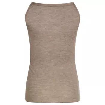 Claire Woman women's singlet with merino wool, Taupe melange