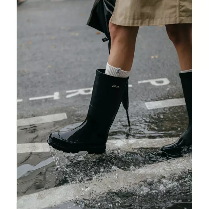 Aigle Eliosa women's rubber boots, Noir, large image number 1