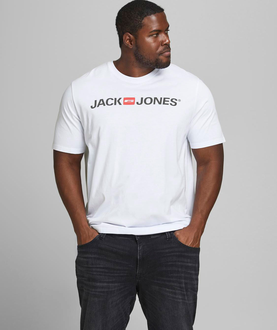 Jack & Jones Plus JJECORP LOGO T-shirt, White, large image number 6