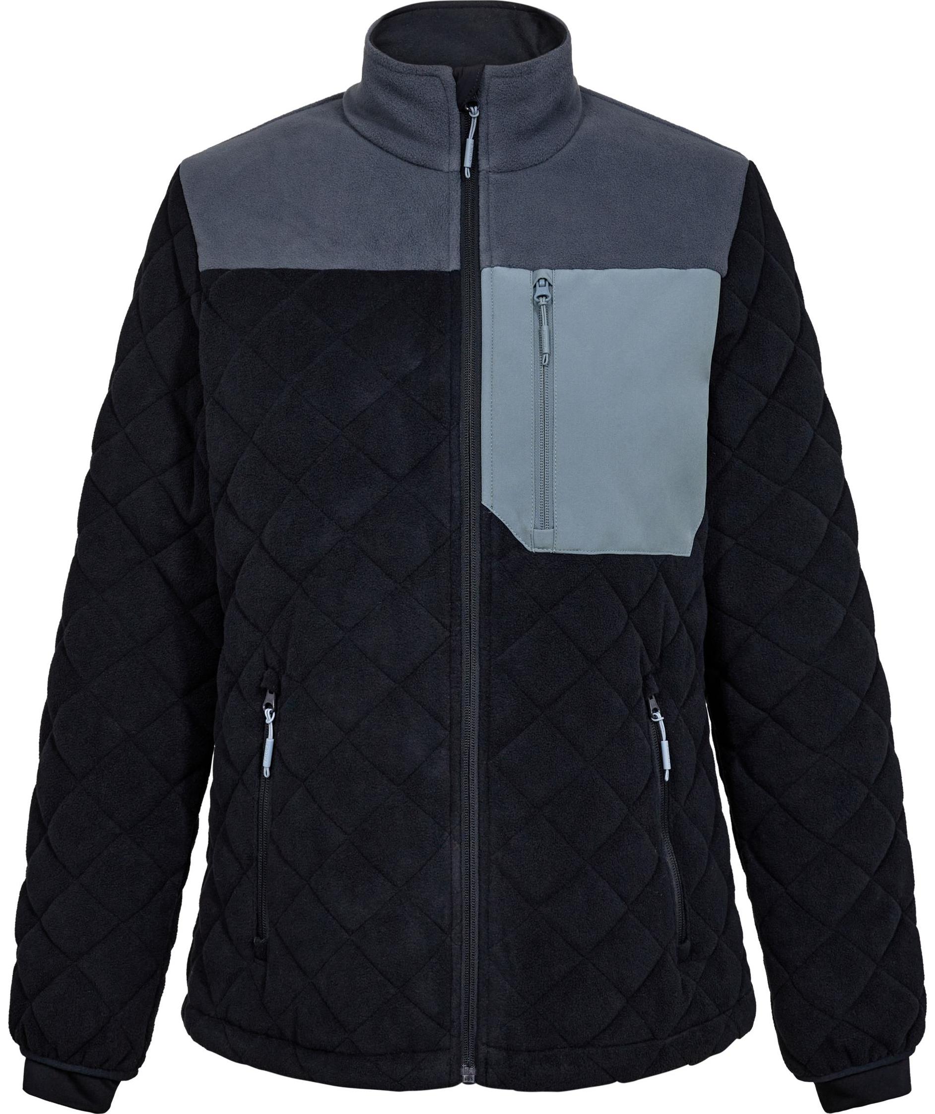 Engel Entire quilted women's fleece jacket, Deep Blue/Dark Sea