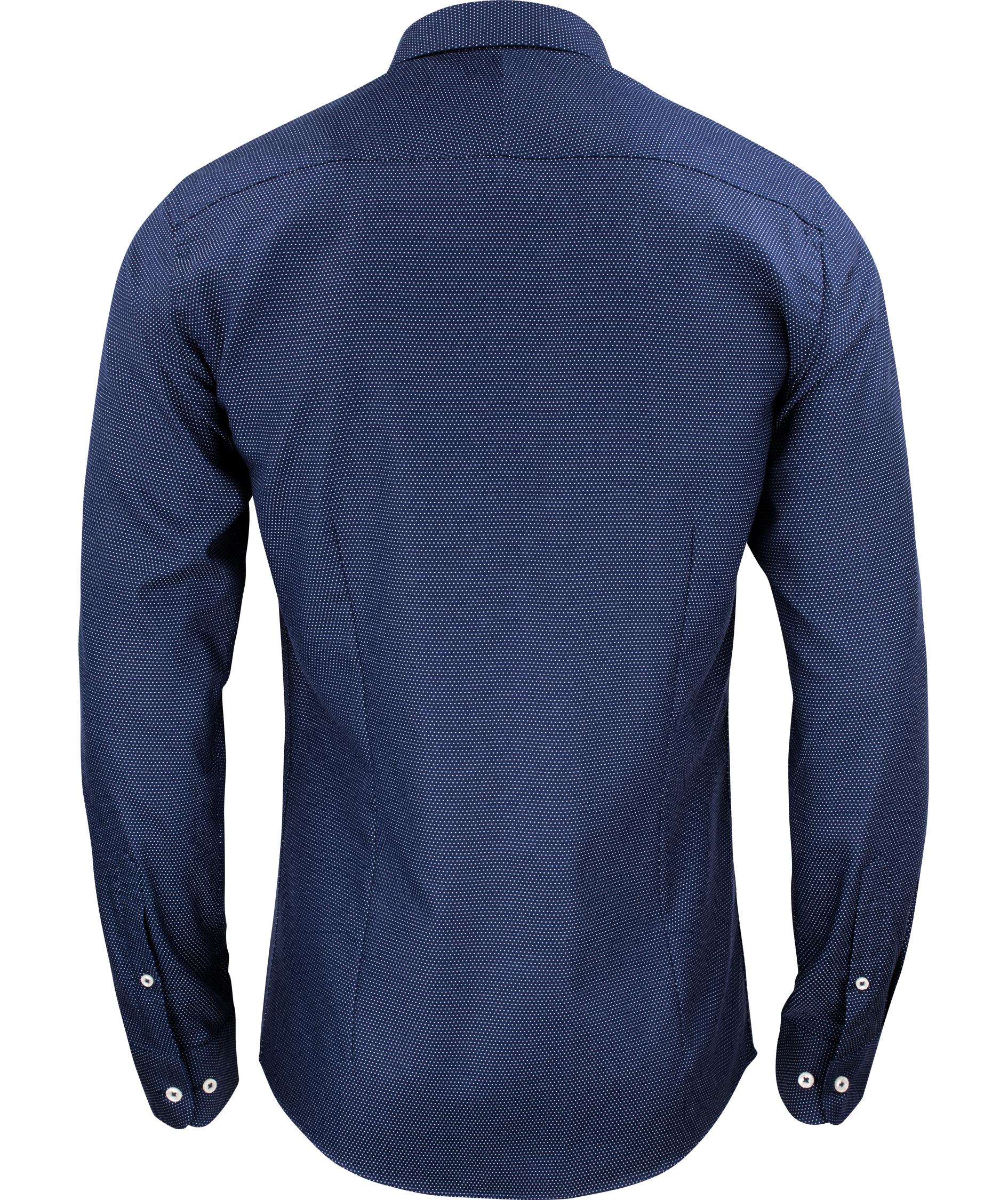 J. Harvest & Frost Purple Bow 49 slim fit shirt, Navy/White dot, large image number 1