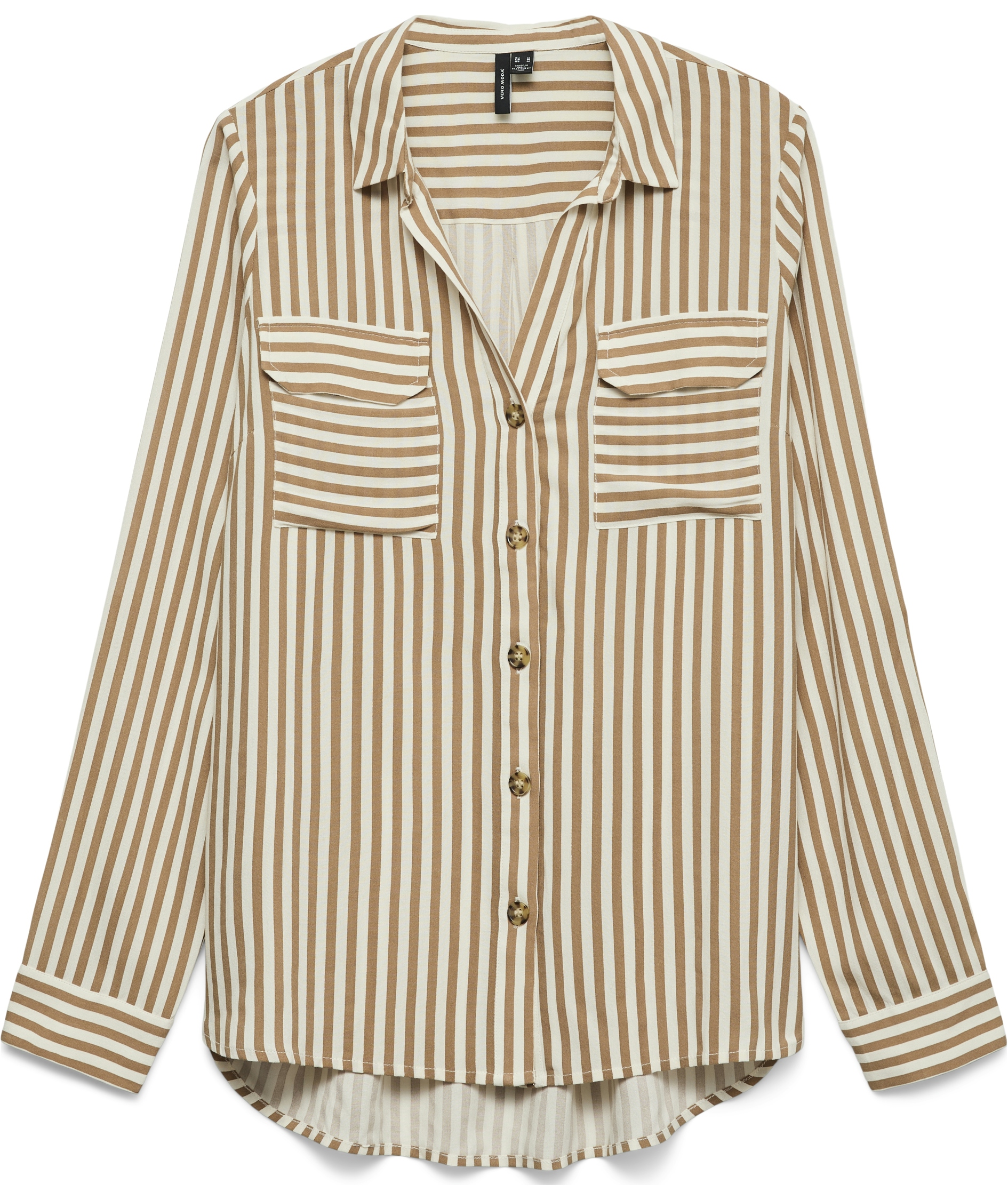 Vero Moda VMBUMPY women's shirt, Birch/New Stripe Tigers Eye, Birch/New Stripe Tigers Eye, swatch