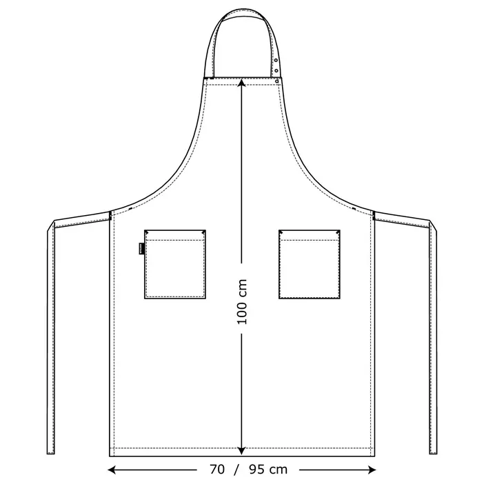 Kentaur bib apron with pockets, Bordeaux, large image number 1