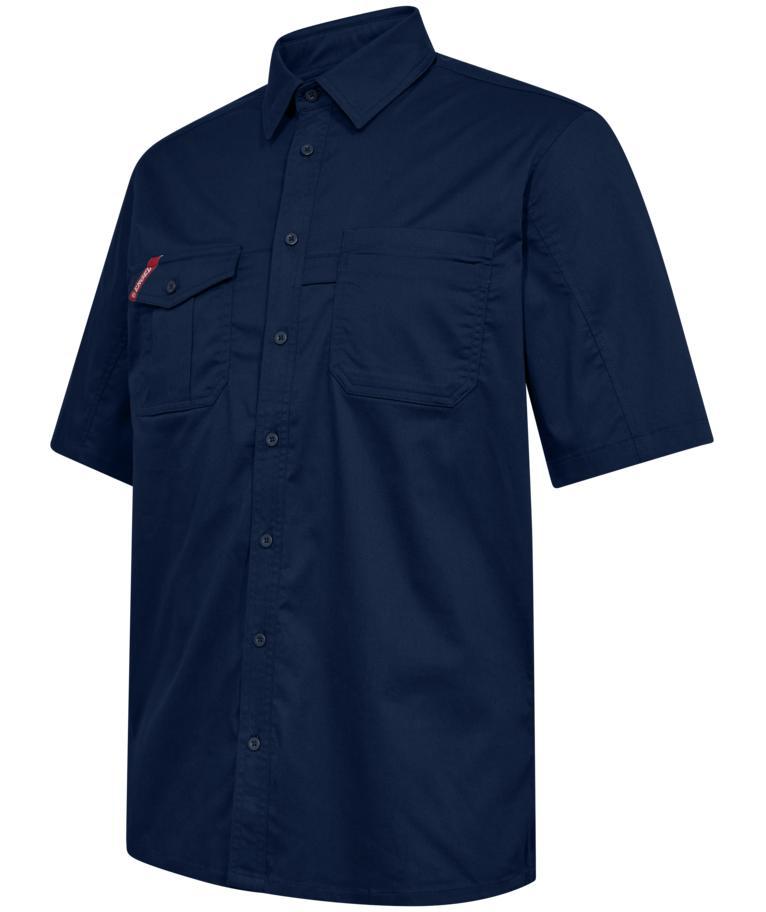 Engel Extend kort&aelig;rmet arbejdsskjorte, Blue Ink, large image number 2