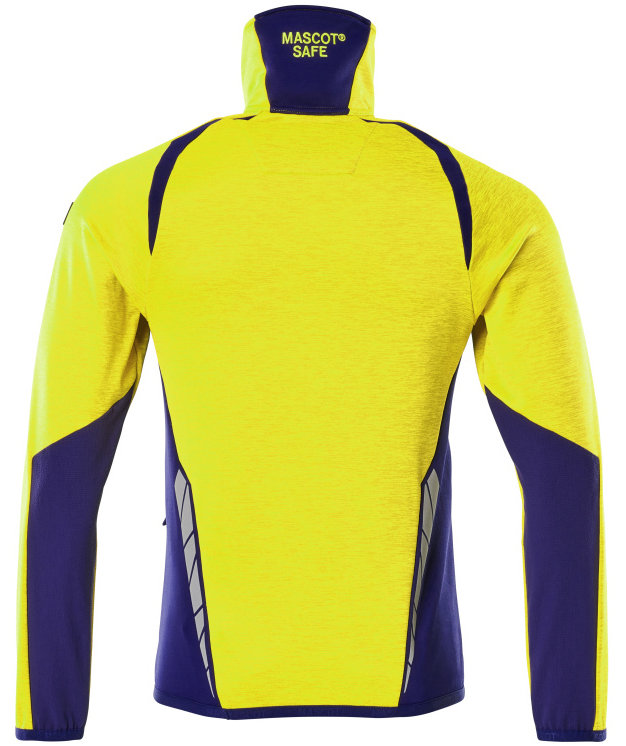 Mascot Accelerate Safe fleece sweater, Hi-Vis Yellow/Dark Petroleum, large image number 1