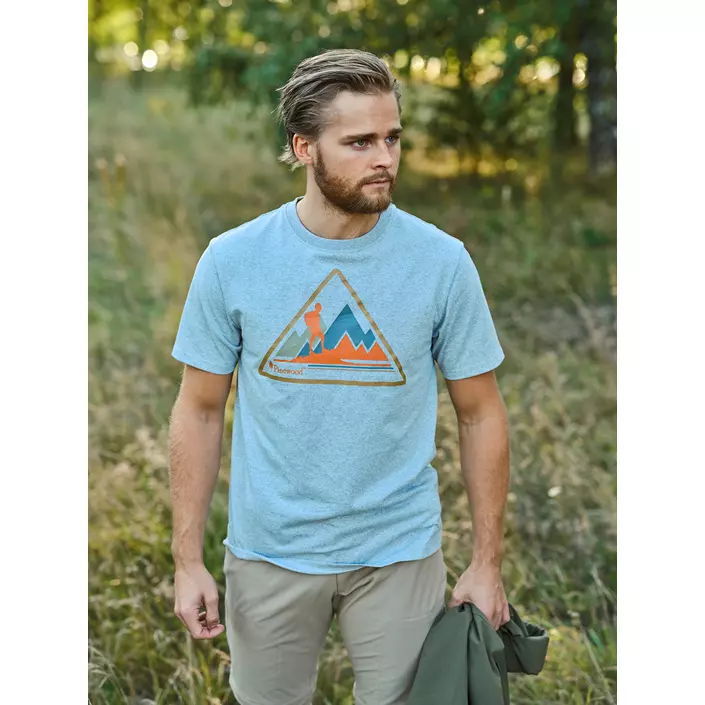 Pinewood Outdoor Trekker T-shirt, Light Grey Melange, large image number 3