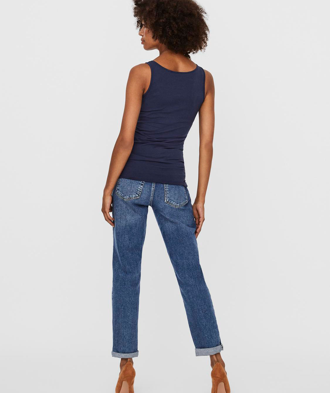 Vero Moda VMMAXI MY SOFT l&aring;ng linne dam, Black Iris, large image number 2